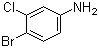 structure of CAS# 21402-26-6, 4-Bromo-3-chloroaniline