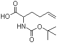 CAS 登录号：214206-61-8, 2-(叔丁氧羰基氨基)-5-己烯酸