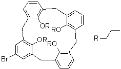 5-Bromo-25,26,27,28-tetrapropoxycalix[4]arene molecular structure (CAS 214399-70-9)