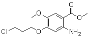 structure of CAS# 214470-59-4, 2-Amino-4-(3-chloropropoxy)-5-methoxybenzoic acid methyl ester