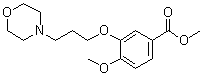 CAS # 214472-17-0, 4-Methoxy-3-(3-(morpholin-4-yl)propoxy)benzoic acid methyl ester, 4-Methoxy-3-(3-morpholinopropoxy)benzoic acid methyl ester