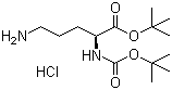 N-[(1,1-Dimethylethoxy)carbonyl]-L-ornithine tert-butyl ester hydrochloride molecular structure (CAS 214629-97-7)