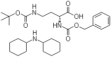 structure of CAS# 214852-61-6, N-Cbz-N'-Boc-D-2,4-diaminobutyric acid dicyclohexylamine salt