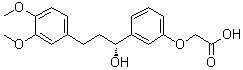 structure of CAS# 215169-00-9, [3-[(1R)-3-(3,4-二甲氧基苯基)-1-羟基丙基]苯氧基]乙酸