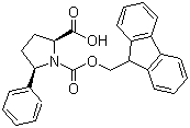 structure of CAS# 215190-21-9, N-芴甲氧羰基-(2S,5R)-5-苯基吡咯烷-2-羧酸