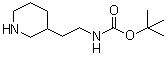 (2-(Piperidin-3-yl)ethyl)carbamic acid tert-butyl ester molecular structure (CAS 215305-98-9)
