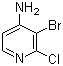 structure of CAS# 215364-85-5, 3-Bromo-2-chloro-4-pyridinamine