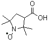 3-羧基-2,2,5,5-四甲基-1-吡咯烷基氧基分子结构 (CAS 2154-68-9)