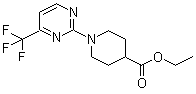 structure of CAS# 215654-84-5, Ethyl 1-[4-(trifluoromethyl)-2-pyrimidinyl]-4-piperidinecarboxylate