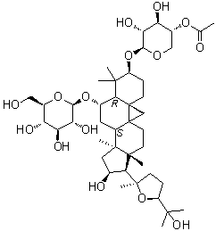 CAS # 215776-78-6, Cyclocephaloside II, (3beta,6alpha,16beta,20R,24S)-3-[(4-O-Acetyl-beta-D-xylopyranosyl)oxy]-20,24-epoxy-16,25-dihydroxy-9,19-cyclolanostan-6-yl beta-D-glucopyranoside