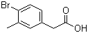 structure of CAS# 215949-57-8, 4-Bromo-3-methylbenzeneacetic acid