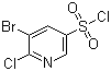 structure of CAS# 216394-05-7, 5-Bromo-6-chloropyridine-3-sulfonyl chloride