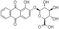 1-羟基-2-蒽醌基 beta-D-吡喃葡糖苷酸分子结构 (CAS 21662-33-9)