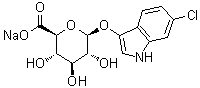 CAS # 216971-56-1, 6-Chloro-1H-indol-3-yl beta-D-glucopyranosiduronic acid monosodium salt