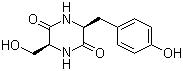 structure of CAS# 21754-31-4, Cyclo(L-seryl-L-tyrosyl)