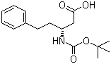 structure of CAS# 218608-83-4, (R)-3-(Boc-amino)-5-phenylpentanoic acid