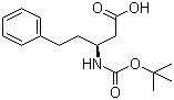 structure of CAS# 218608-84-5, (S)-3-(Boc-amino)-5-phenylpentanoic acid
