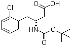 structure of CAS# 218608-93-6, (R)-N-叔丁氧羰基-3-氨基-4-(2-氯苯基)丁酸