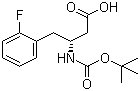 structure of CAS# 218608-98-1, Boc-(R)-3-Amino-4-(2-fluorophenyl)butyric acid