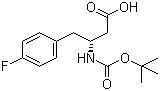 structure of CAS# 218609-00-8, Boc-(R)-3-Amino-4-(4-fluorophenyl)butyric acid