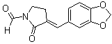 structure of CAS# 218924-25-5, 3-(1,3-苯并二氧杂环戊烯-5-基亚甲基)-2-氧代-1-吡咯烷甲醛