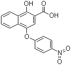 structure of CAS# 21894-06-4, 1-Hydroxy-4-(4-nitrophenoxy)-2-naphthoic acid
