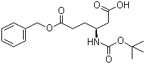 structure of CAS# 218943-30-7, Boc-L-beta-homoglutamic acid 6-benzyl ester