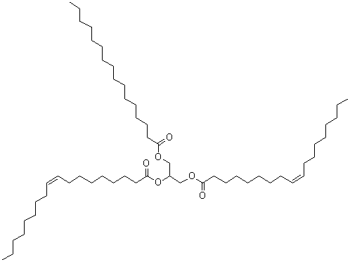 structure of CAS# 2190-30-9, Glyceryl 1-palmitate-2,3-dioleate