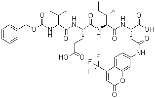 CAS 登录号：219138-06-4, N-[苄氧羰基]-L-缬氨酰-L-alpha-谷氨酰-L-异亮氨酰-N-[2-氧代-4-(三氟甲基)-2H-1-苯并吡喃-7-基]-L-alpha-天冬氨酰胺
