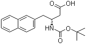 structure of CAS# 219297-10-6, N-叔丁氧羰基-(R)-3-氨基-4-(2-萘基)丁酸