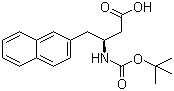 structure of CAS# 219297-11-7, N-叔丁氧羰基-(S)-3-氨基-4-(2-萘基)丁酸
