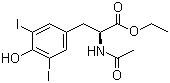 structure of CAS# 21959-36-4, Ethyl N-acetyl-3,5-diiodo-L-tyrosinate