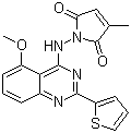 CAS 登录号：219773-55-4, 1-[[5-甲氧基-2-(2-噻吩基)-4-喹唑啉基]氨基]-3-甲基-1H-吡咯-2,5-二酮