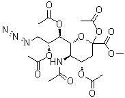 N-Acetyl-9-azido-9-deoxyneuraminic acid methyl ester 2,4,7,8-tetraacetate molecular structure (CAS 219814-64-9)