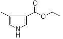 4-甲基-3-吡咯羧酸乙酯分子结构 (CAS 2199-49-7)