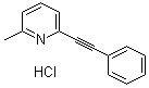structure of CAS# 219911-35-0, 2-Methyl-6-(phenylethynyl)pyridine hydrochloride