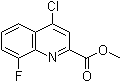 4-氯-8-氟-2-喹啉羧酸甲酯分子结构 (CAS 219949-90-3)