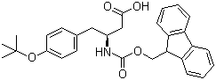 (betaS)-4-(叔丁氧基)-beta-[[(9H-芴-9-基甲氧基)羰基]氨基]苯丁酸分子结构 (CAS 219967-69-8)