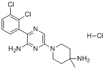 CAS 登录号：2200214-93-1, 6-(4-氨基-4-甲基-1-哌啶基)-3-(2,3-二氯苯基)-2-吡嗪胺盐酸盐(1:1)