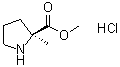 2-甲基-L-脯氨酸甲酯盐酸盐分子结构 (CAS 220060-08-2)