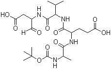 CAS # 220094-15-5, Boc-Ala-Glu-Val-Asp-aldehyde, Boc-Ala-Glu-Val-Asp-CHO, N-[(1,1-Dimethylethoxy)carbonyl]-L-alanyl-L-alpha-glutamyl-N-[(1S)-2-carboxy-1-formylethyl]-L-valinamide