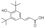 structure of CAS# 22014-01-3, 3,5-Di-tert-butyl-4-hydroxycinnamic acid