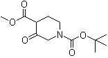 structure of CAS# 220223-46-1, N-叔丁氧羰基-3-氧代哌啶-4-羧酸甲酯