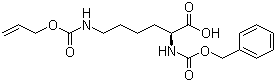 structure of CAS# 220369-84-6, N-Cbz-N'-[(Allyloxy)carbonyl]-L-lysine