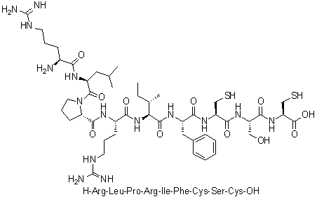 CAS # 220431-71-0, L-Arginyl-L-leucyl-L-prolyl-L-arginyl-L-isoleucyl-L-phenylalanyl-L-cysteinyl-L-seryl-L-cysteine