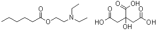 CAS # 220439-24-7, Hexanoic acid 2-(diethylamino)ethyl ester 2-hydroxy-1,2,3-propanetricarboxylate