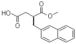 structure of CAS# 220497-75-6, (S)-2-(2-Naphthylmethyl)succinic acid 1-methyl ester