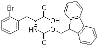 structure of CAS# 220497-79-0, Fmoc-D-2-Bromophenylalanine