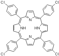 中位-四(4-氯苯基)卟吩分子结构 (CAS 22112-77-2)