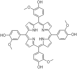 CAS 登录号：22112-80-7, 5,10,15,20-四(4-羟基-3-甲氧基苯基)卟啉